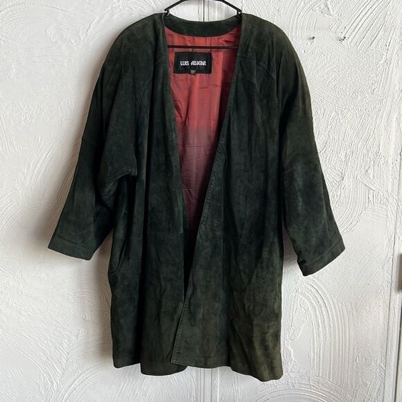 Vintage Luis Alvear Leather Cape Style Jacket Sz. L - Picture 1 of 12